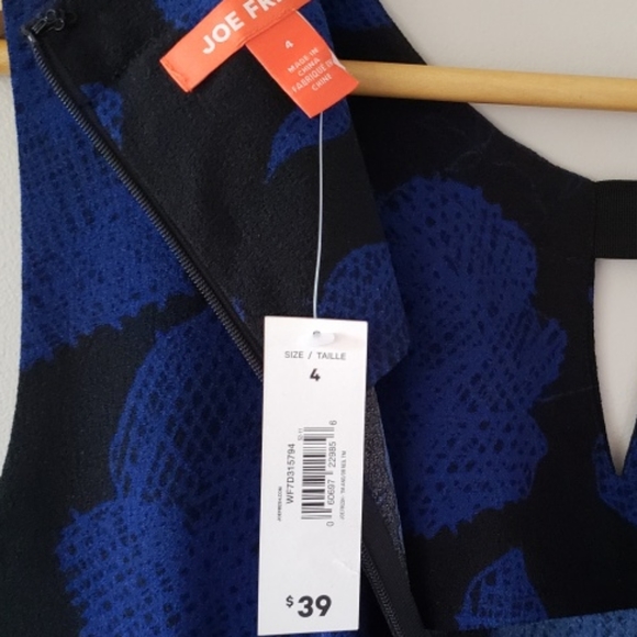 Joe Fresh BNWT blue and black dress size 4 - Picture 6 of 11